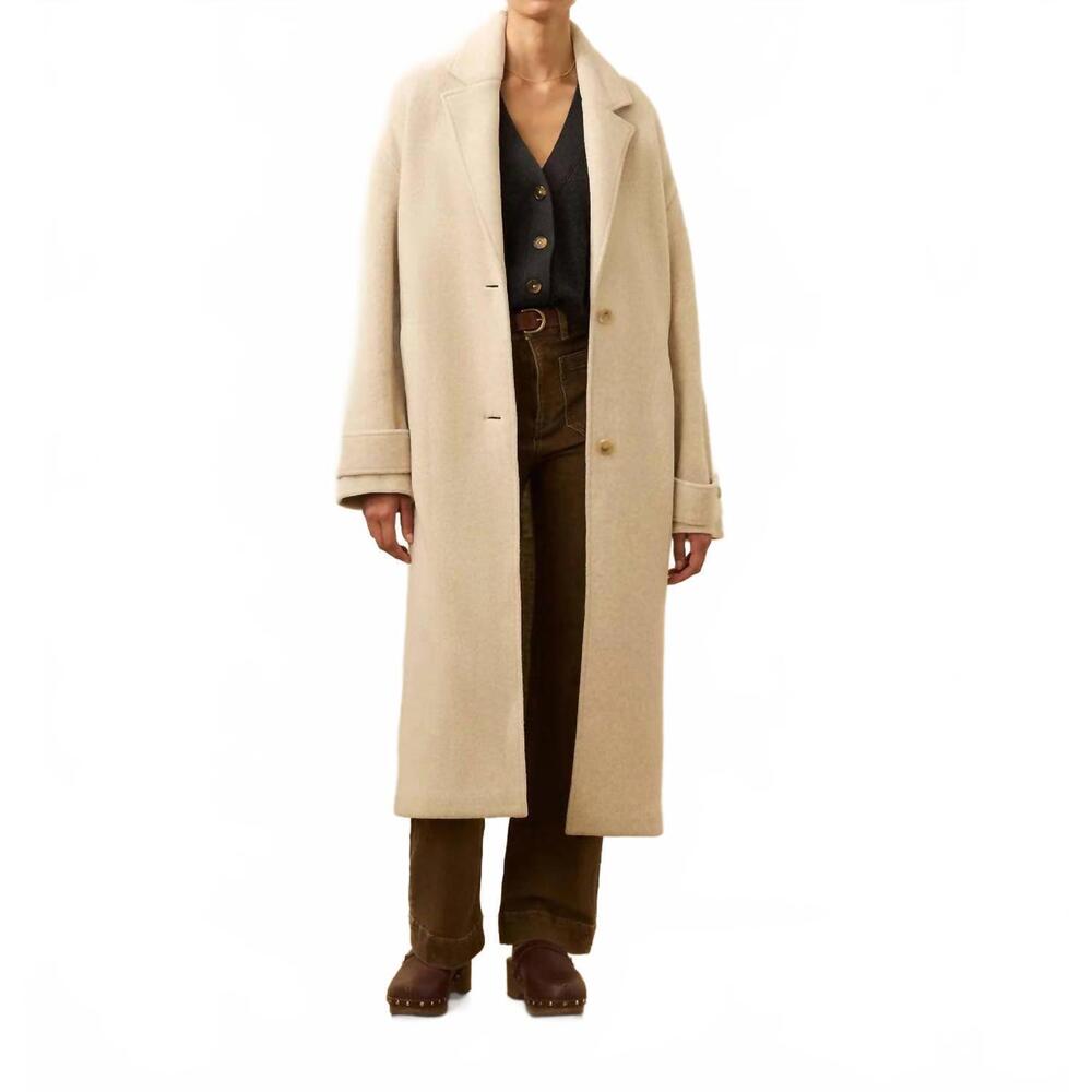 NEW FAHERTY atlantic knit coat in oat melange
